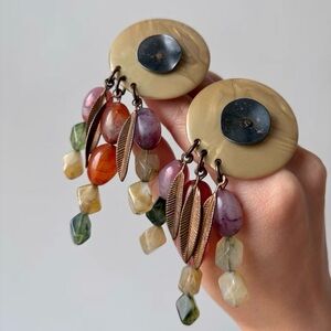 KATE HINES earrings and brooch